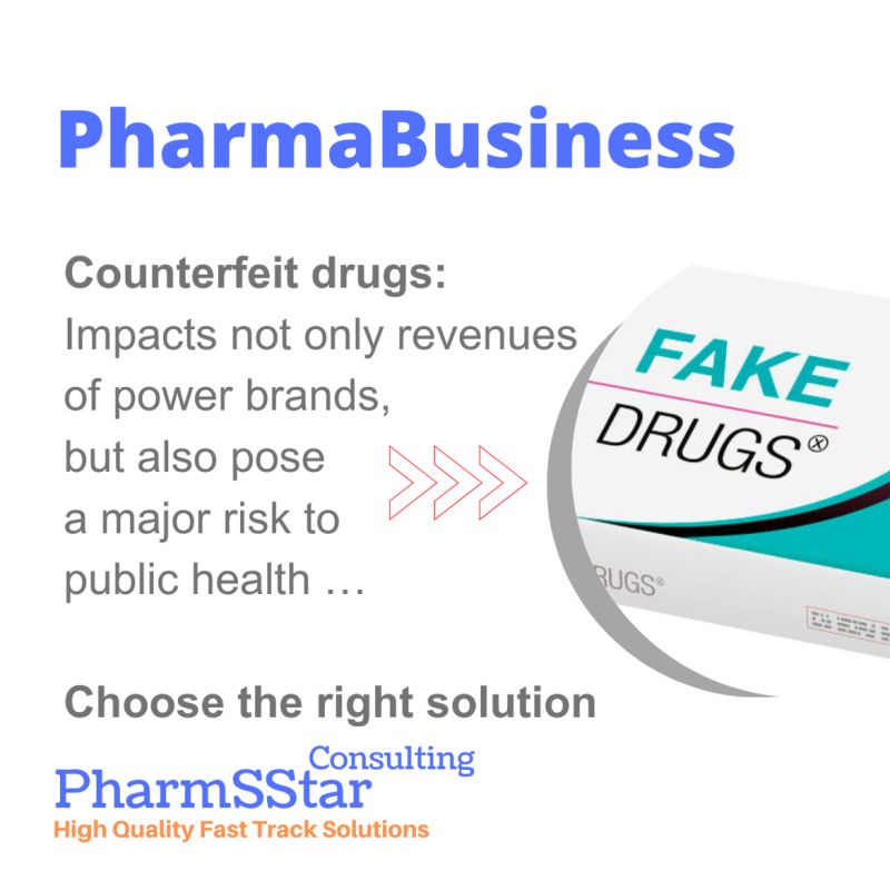 Counterfeit drugs: Impact on not only revenues of power brands, but also a major risk to public health. Choose the right solution